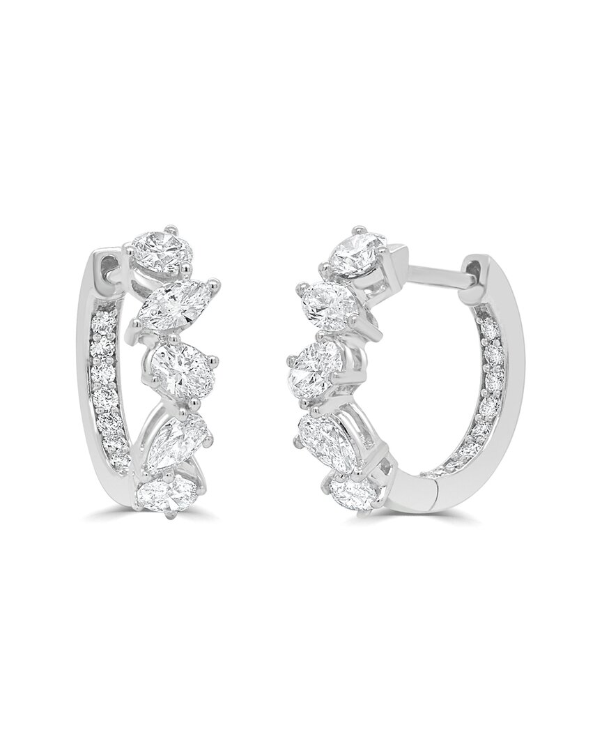 Sabrina Designs 14k 1.20 Ct. Tw. Diamond Hoop Earrings In White