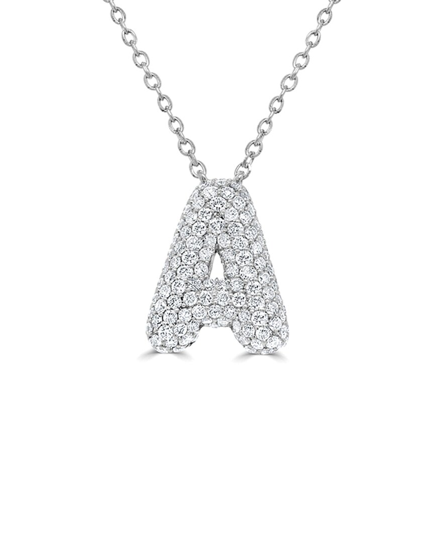 Sabrina Designs 14k 0.51 Ct. Tw. Diamond Initial Necklace In Metallic