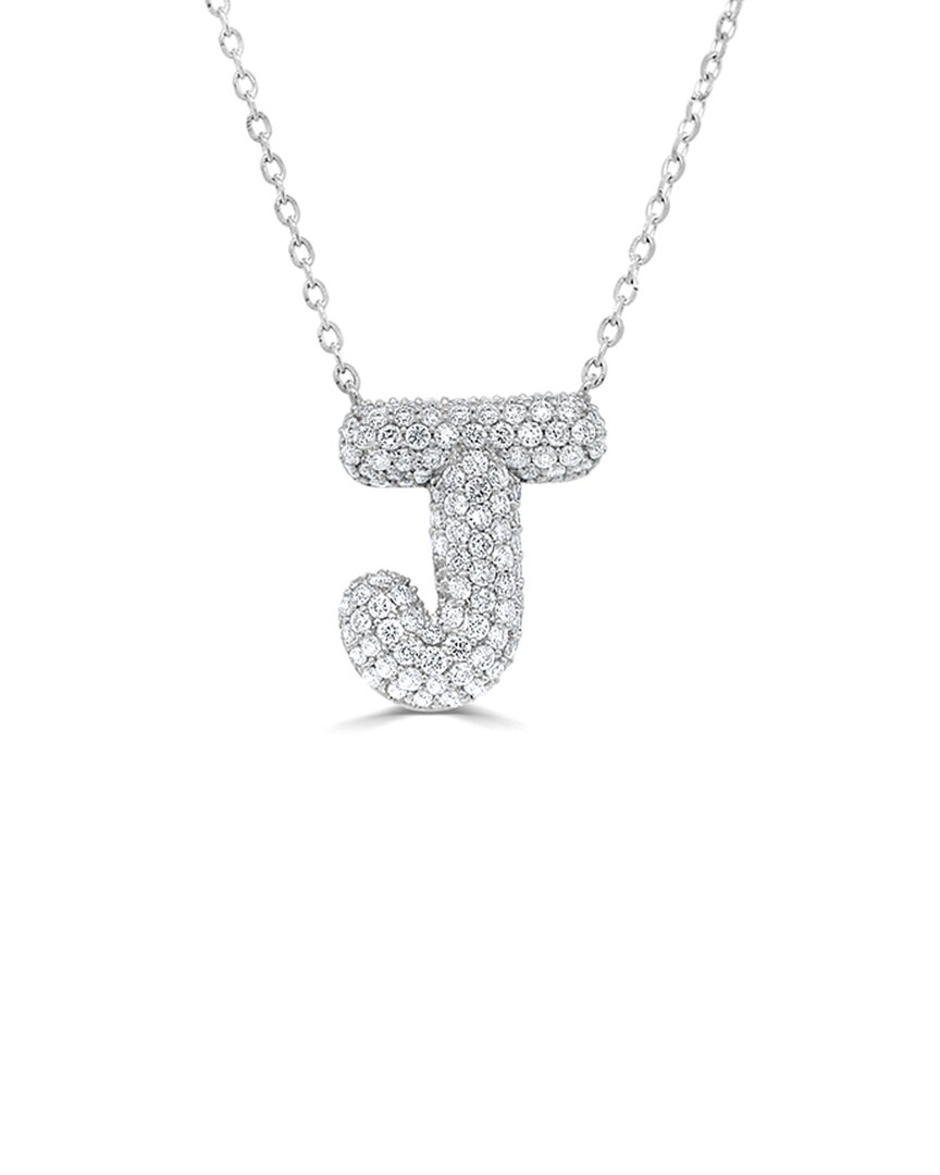 Sabrina Designs 14k Wg Pave Diamond Initial Necklace - J
