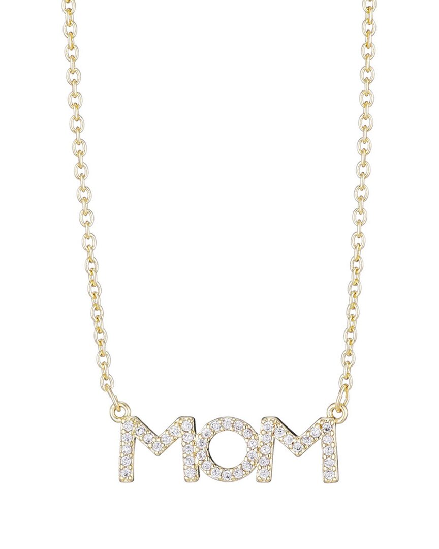 Adornia Gold Cubic Zirconia Mom Necklace In Gold