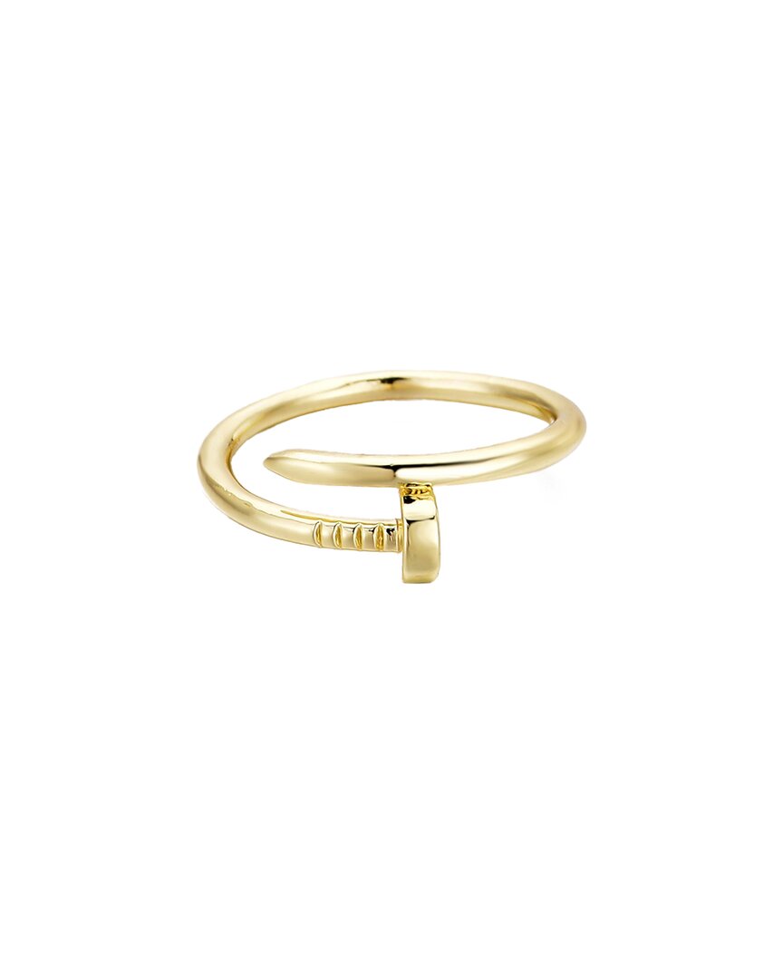 Adornia 14k Yellow Gold Plated Nail Ring