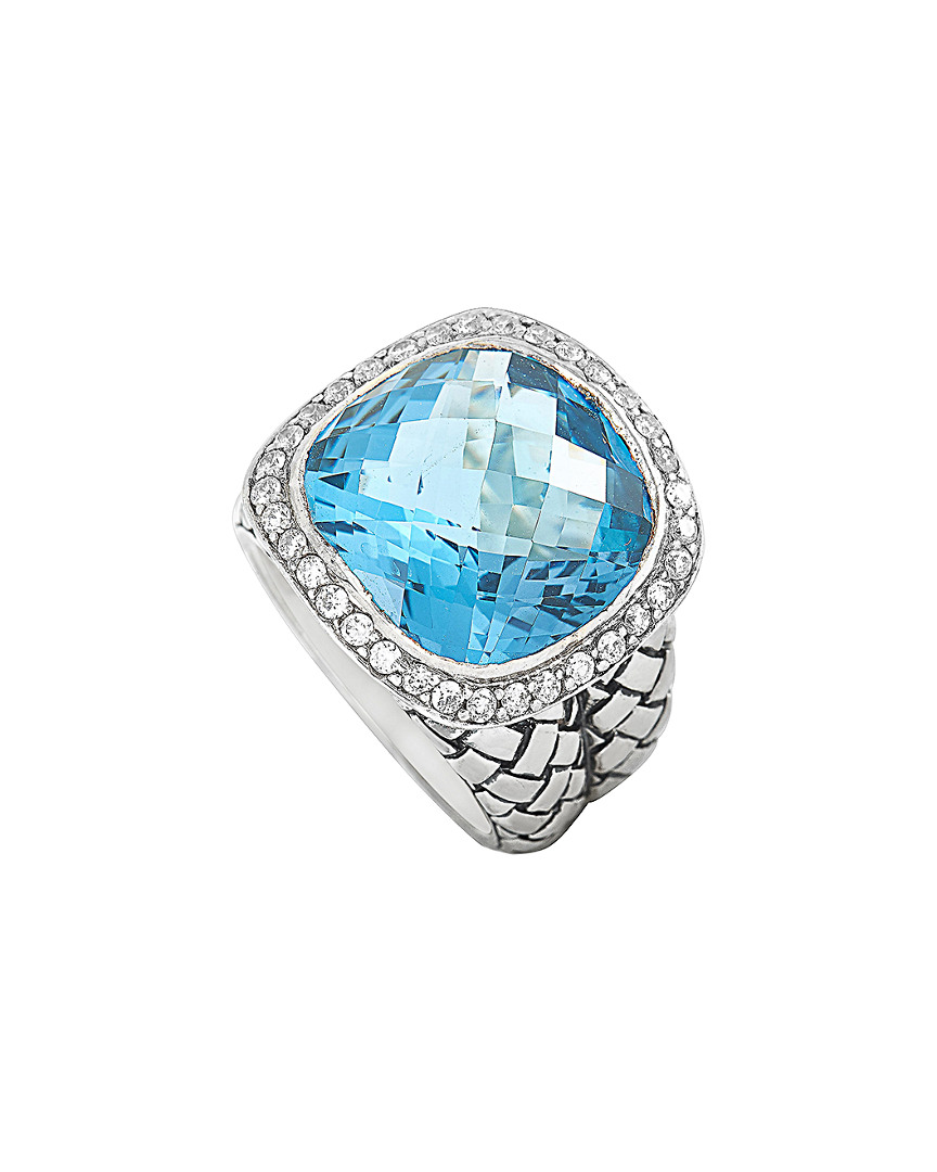 Shop Scott Kay Silver 0.44 Ct. Tw. Diamond & Topaz Ring
