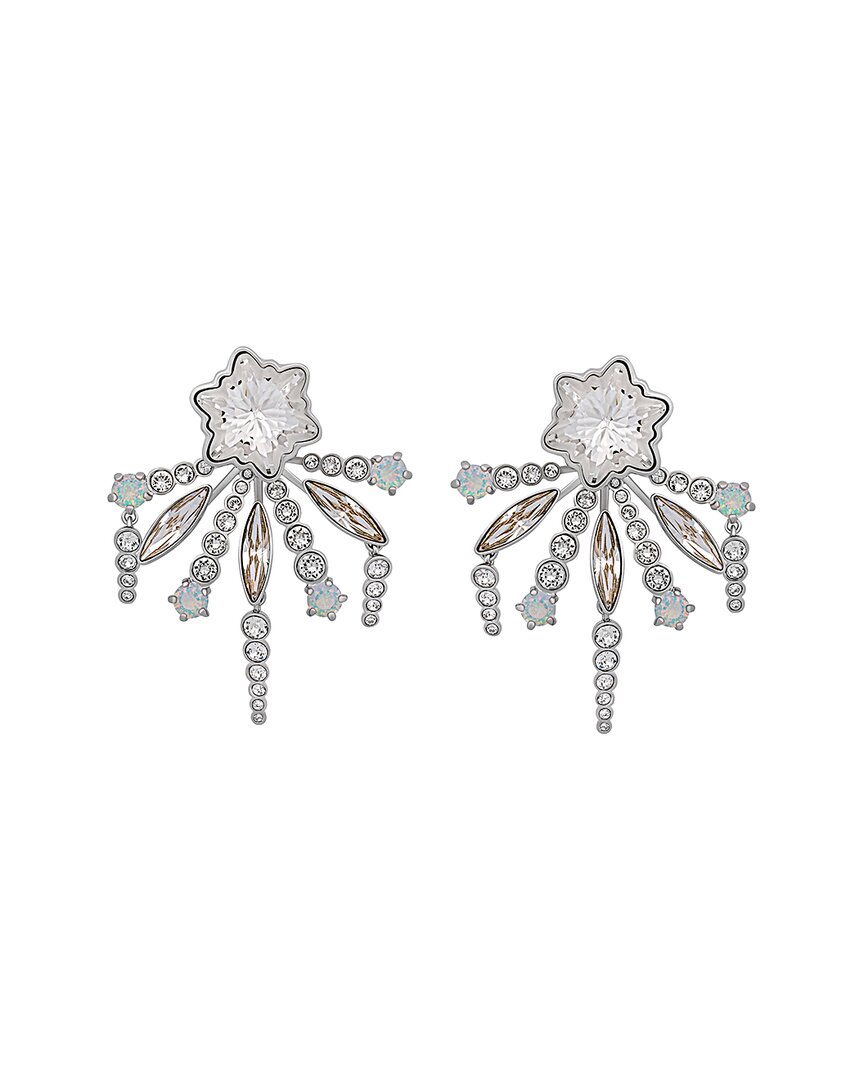 swarovski crystal merry rhodium plated earrings