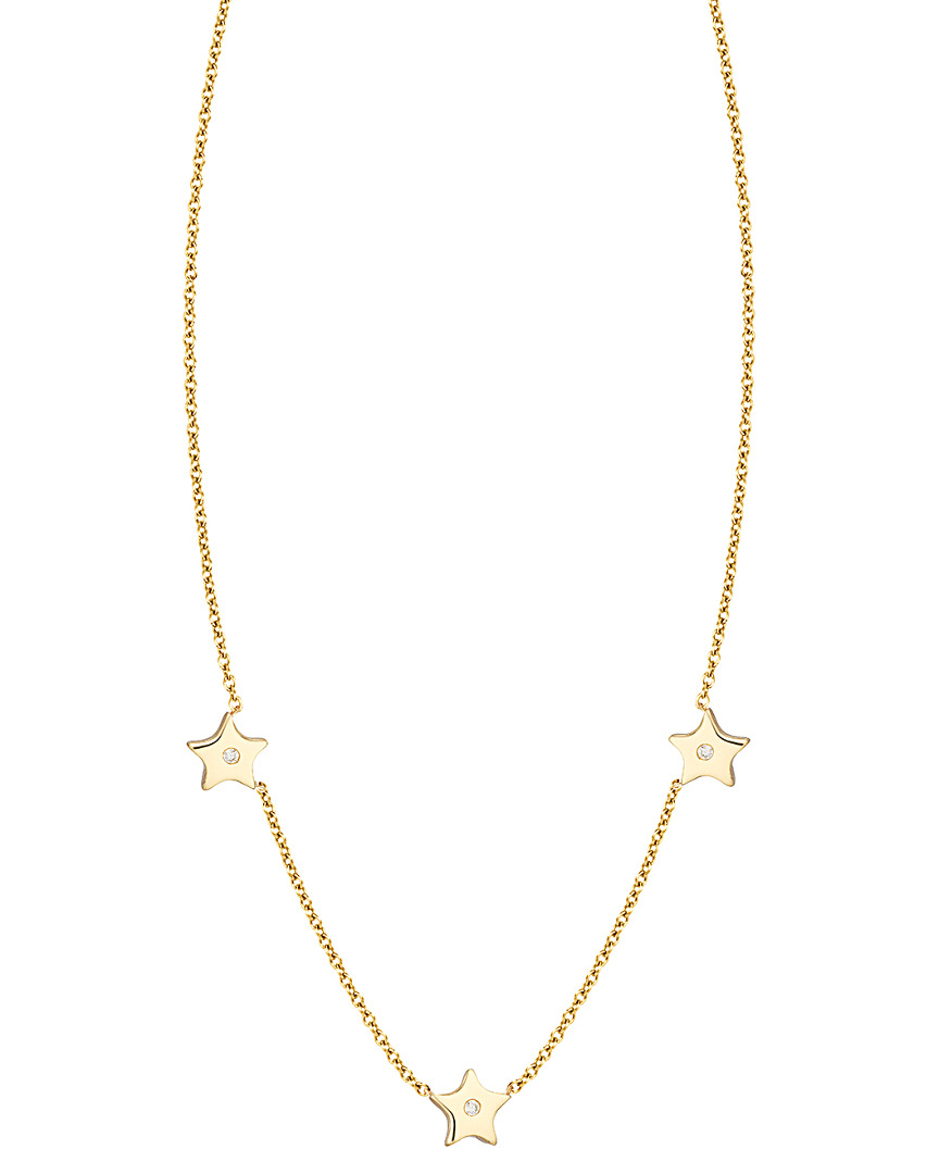 Ariana Rabbani 14k Diamond Three Stars Necklace