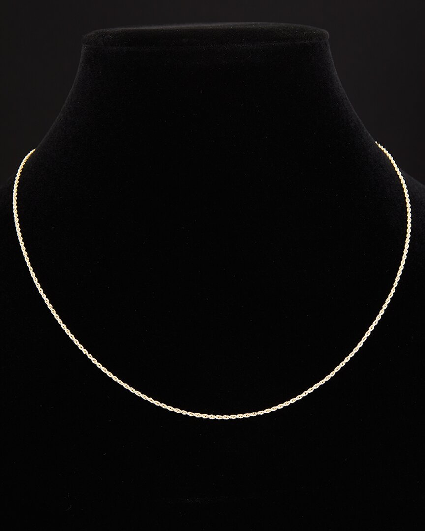 Italian Gold 14k  Rope Link Chain Necklace