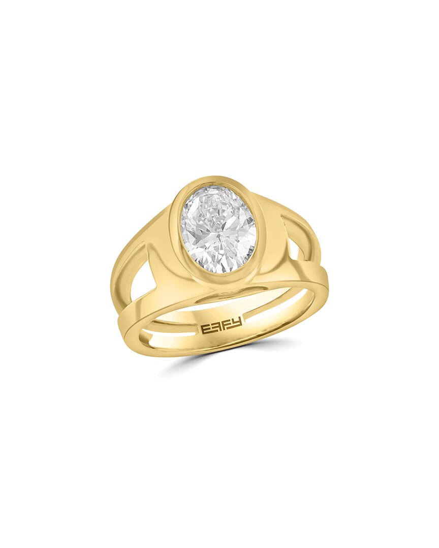 Effy Fine Jewelry Gold Over Silver 1.96 Ct. Tw. Lab-grown Diamond Ring In Gold