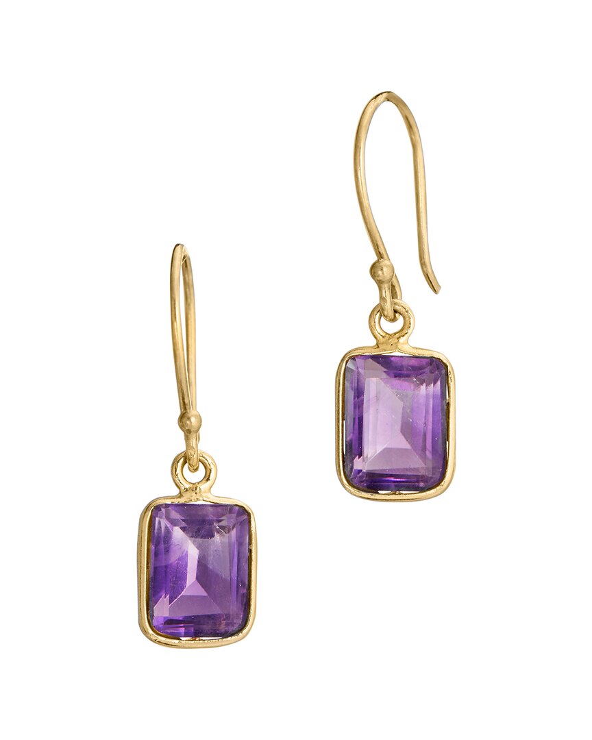 Savvy Cie 18k Over Silver 2.50 Ct. Tw. Amethyst Earrings