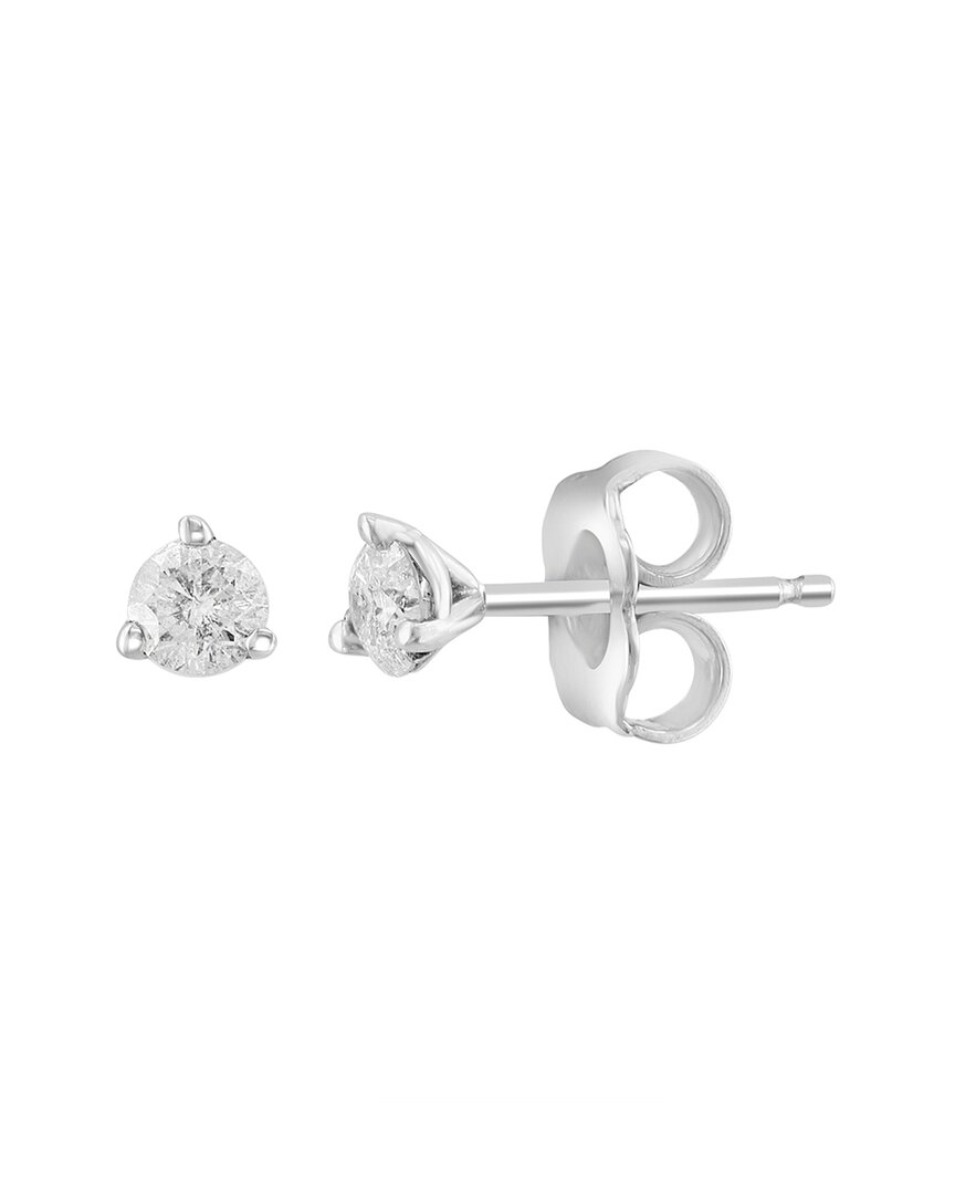 Shop Effy Fine Jewelry Effy Silver 0.25 Ct. Tw. Diamond Earrings