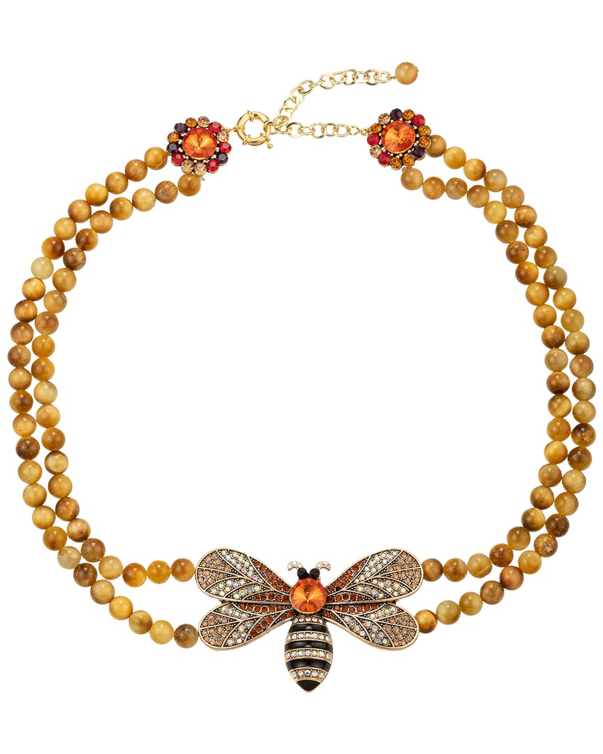 Eye Candy La Tiger's Eye Honey Bee Natural Stone Necklace