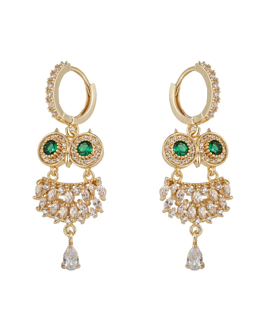 Eye Candy La Luxe Collection Cz Owl Statement Earrings