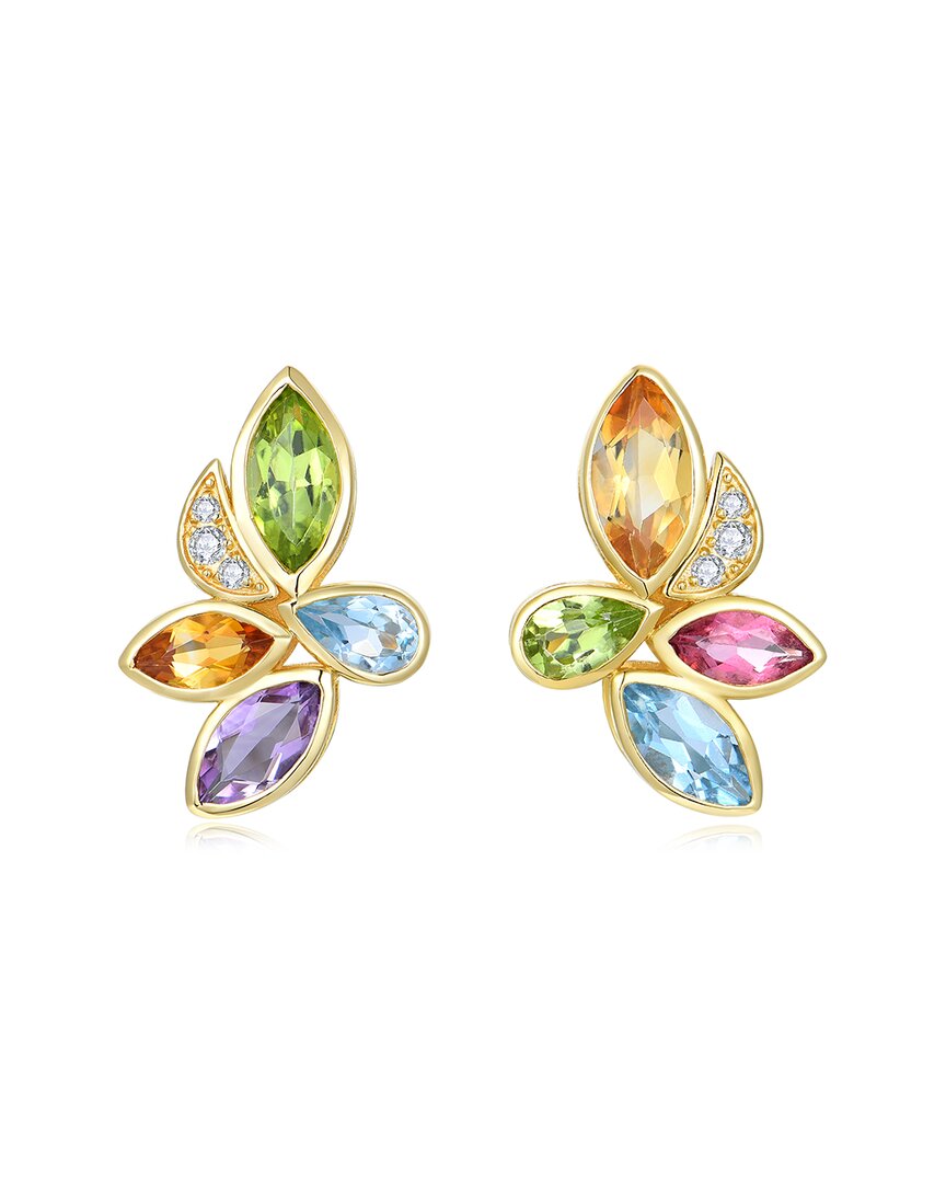 Kai Fine Jewelry 14k 2.88 Ct. Tw. Diamond & Multi Gemstone Tropical In Multi