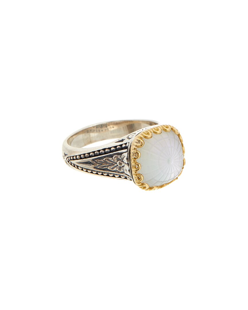 Konstantino Silver & 18k Crystal Doublet Ring In White