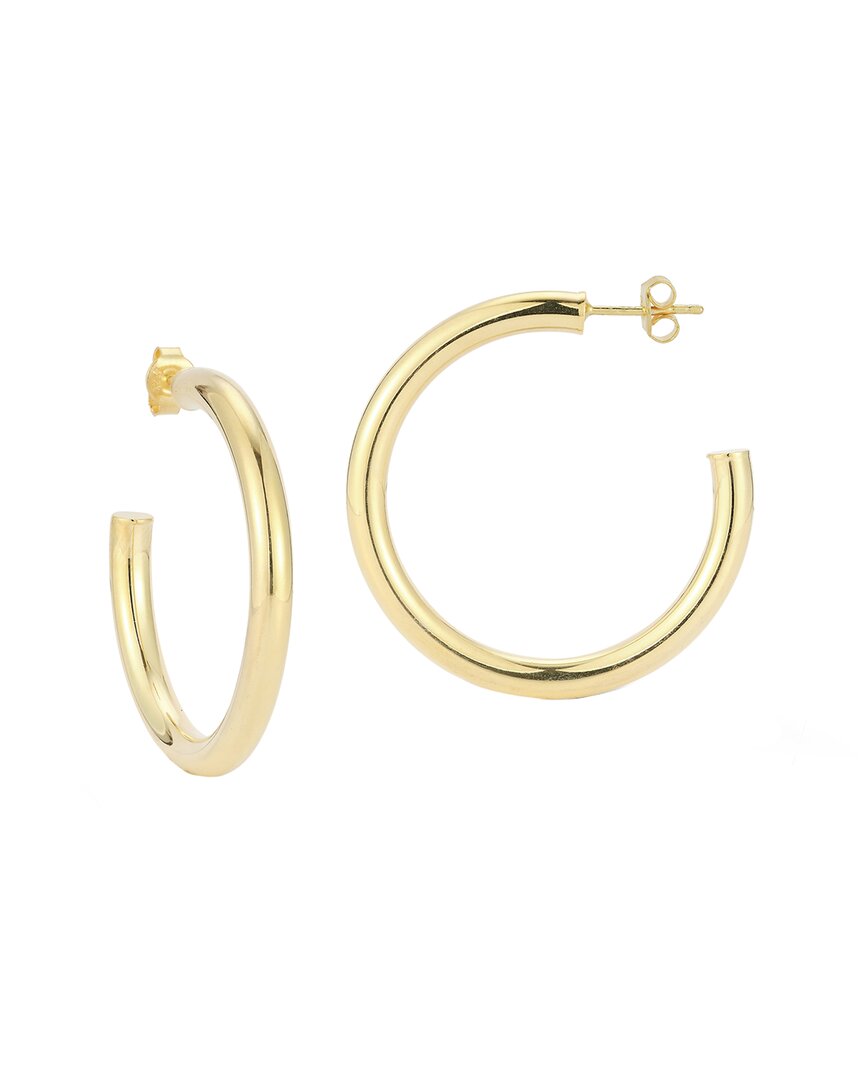 Glaze Jewelry 14K Over Silver Thick Hoops