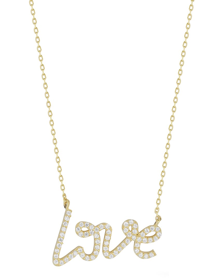 Glaze Jewelry 14k Over Silver Cz Love Necklace