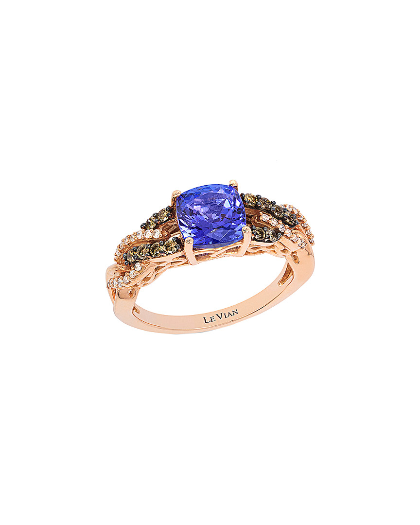 Le Vian 14k Rose Gold 1.68 Ct. Tw. Diamond & Blueberry Tanzanite Ring