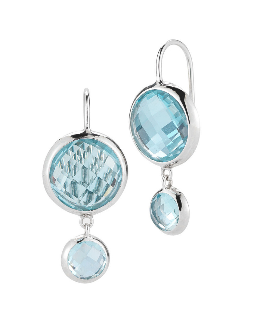 Image of DeLatori by ALOR Silver . ct. tw. Blue Topaz Earrings