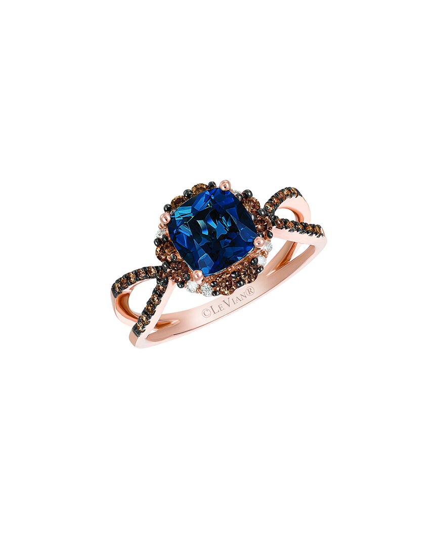 Le Vian ® Deep Sea Blue Topaz™ 14k Rose Gold 1.96 Ct. Tw. Diamond & London Blue Topaz Ring In Gold