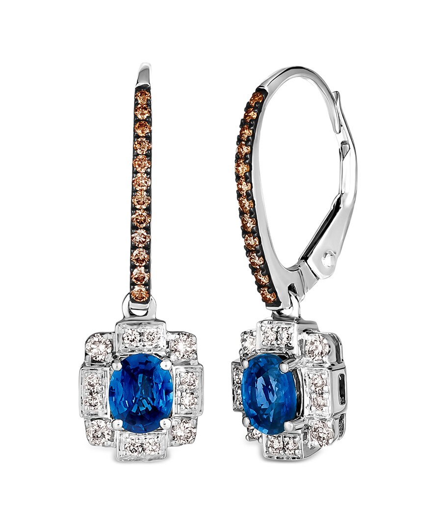 Le Vian ® Blueberry Sapphire™ 14k 1.10 Ct. Tw. Diamond & Sapphire Earrings In Silver