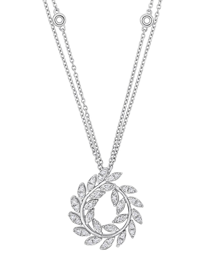 Rina Limor 14k 0.38 Ct. Tw. Diamond Laurel Leaf Necklace
