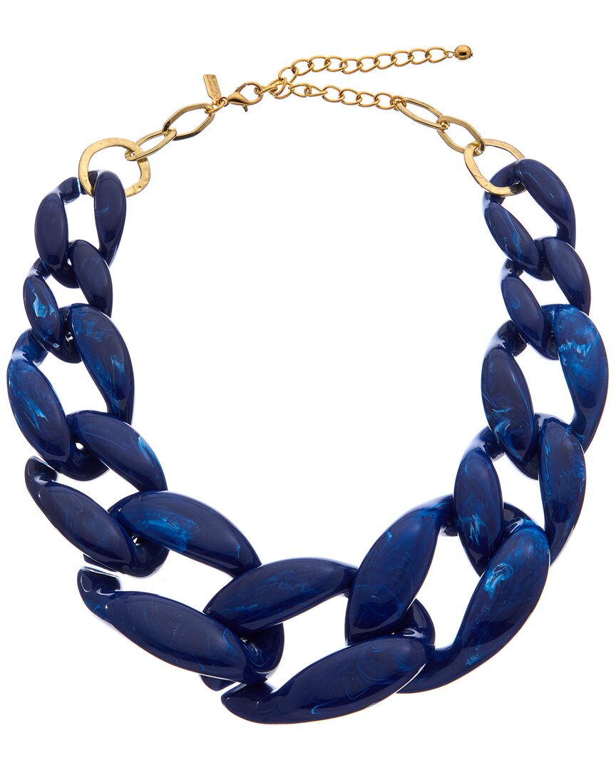 Kenneth Jay Lane Plated Resin Collar Necklace