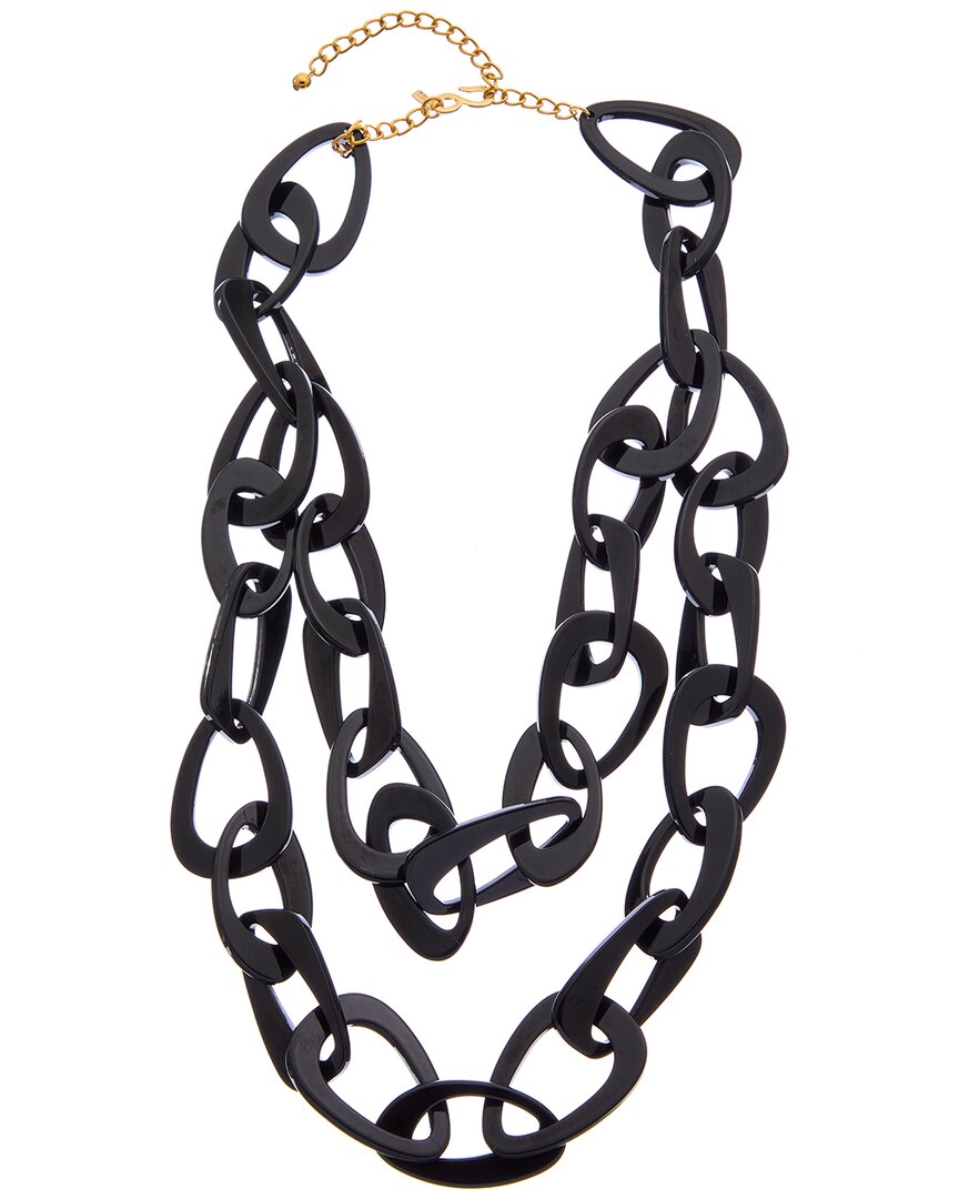 Kenneth Jay Lane Plated Resin Link Necklace