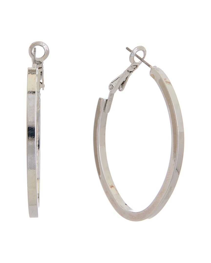 Kenneth Jay Lane Silver Plated Hoops