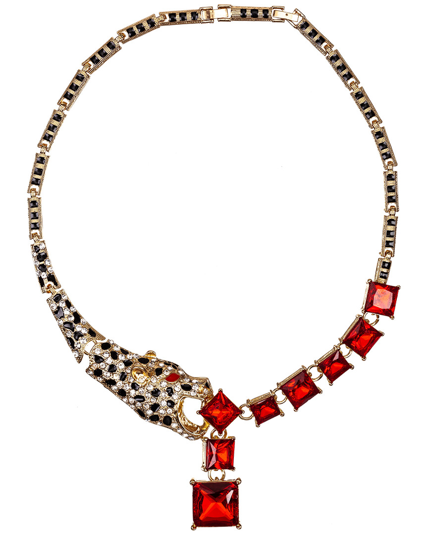 Eye Candy La Luxe Collection Crystal Leopard Necklace