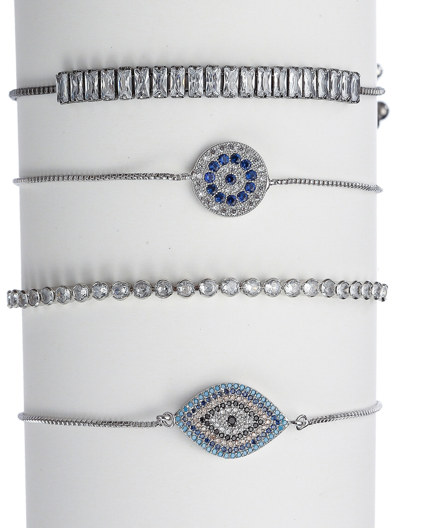 Eye Candy La Luxe Collection Cz Evil Eye Set Of Bracelets