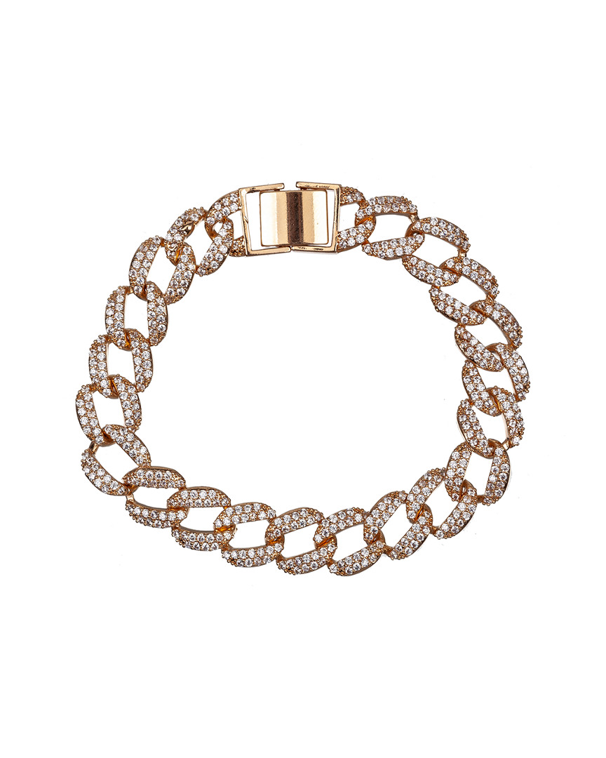 Eye Candy La Luxe Collection 18k Plated Cz Chain Link Bracelet