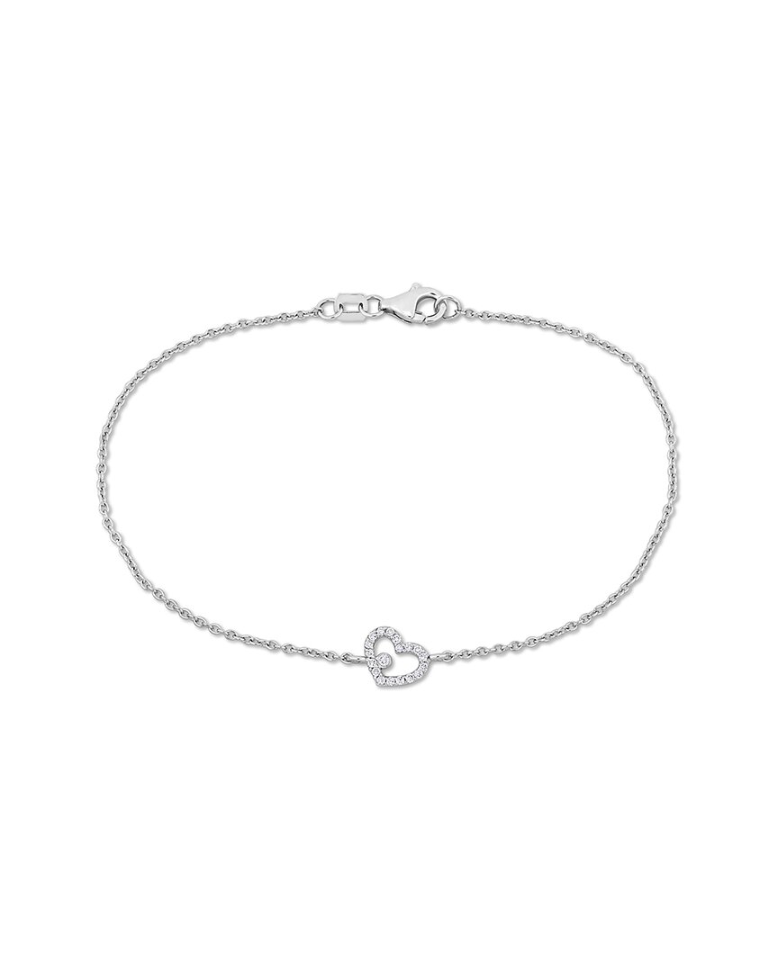 Rina Limor 14k 0.10 Ct. Tw. Diamond Heart Bracelet