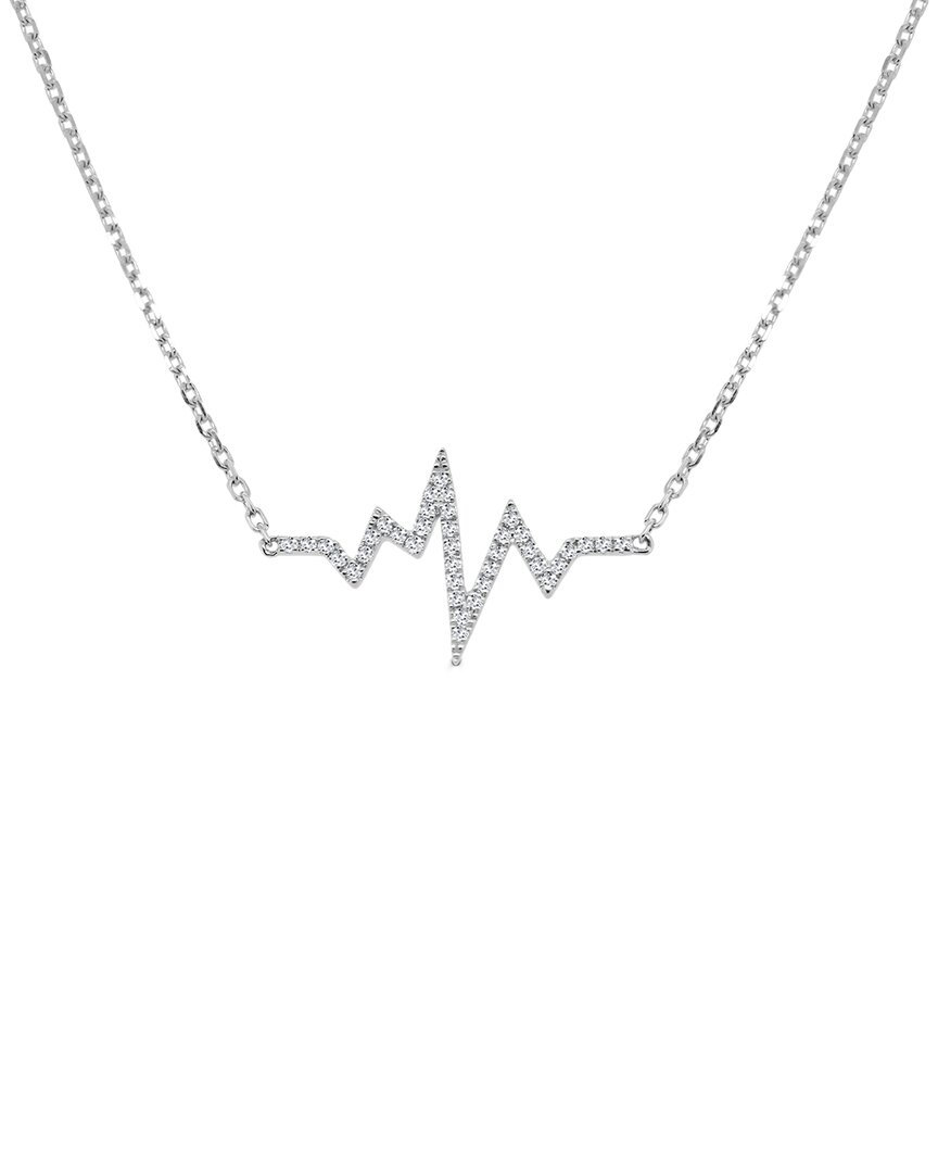 Sabrina Designs 14k 0.12 Ct. Tw. Diamond Heartbeat Necklace