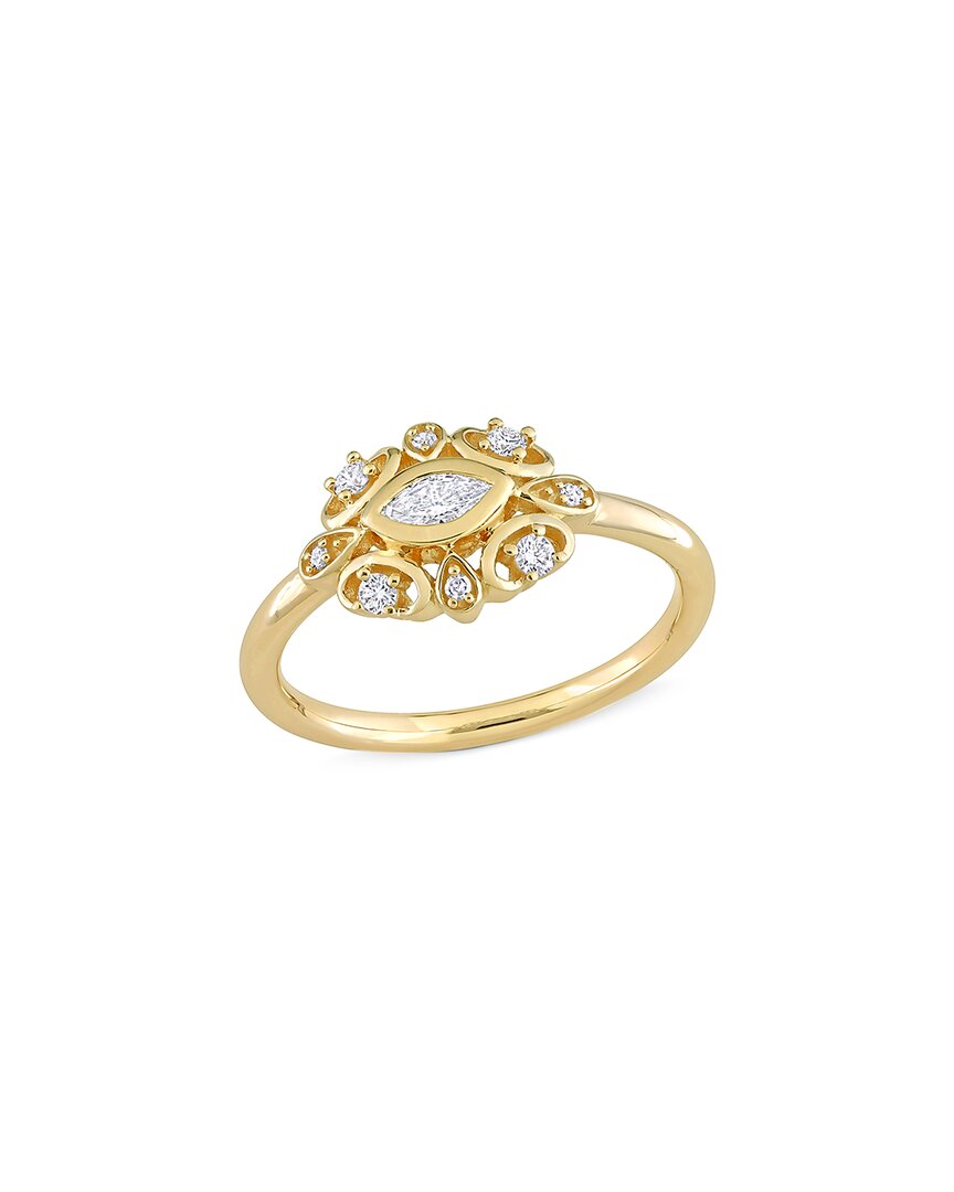 Rina Limor 14k 0.26 Ct. Tw. Diamond Cluster Ring