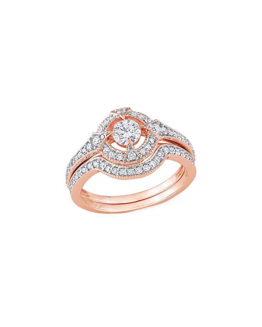 Rina Limor 14k Rose Gold 0.74 Ct. Tw. Diamond Halo Ring