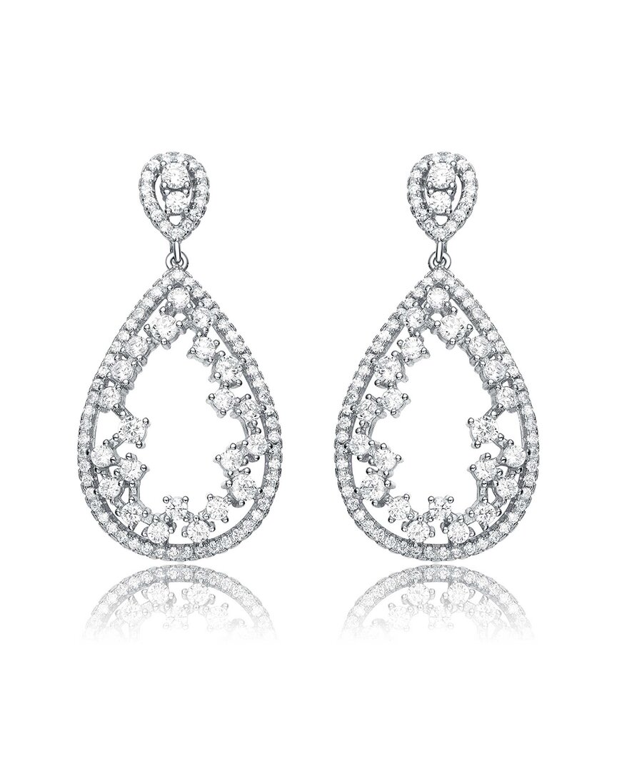 Genevive Silver Dangle Earrings
