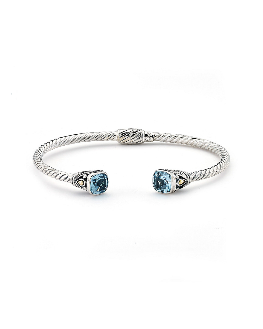 Image of Samuel B. K & Sterling Silver . ct. tw. Blue Topaz Bangle