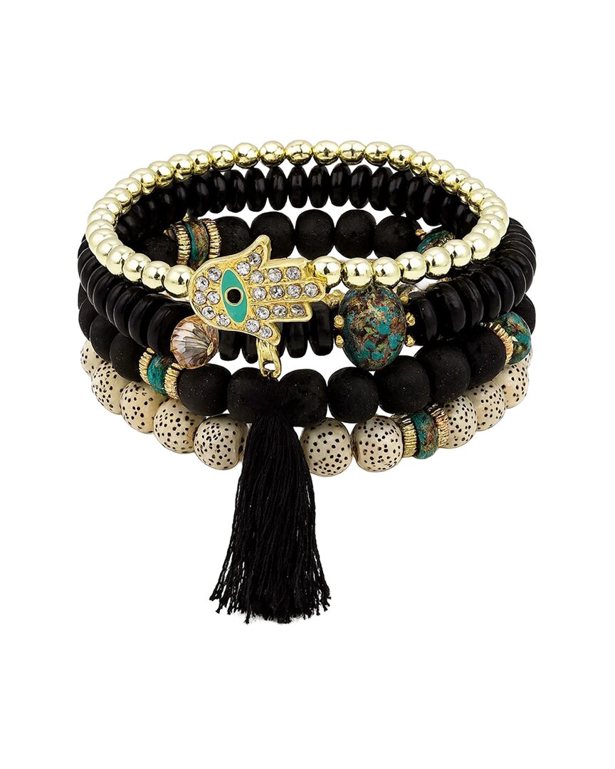 Jean Claude Stainless Steel 4pc Bracelet Set