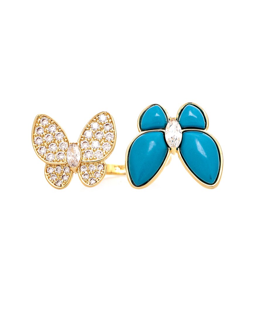 Shop Rivka Friedman Dnu 0 Units Sold  18k Plated Turquoise Cz Butterfly Ring