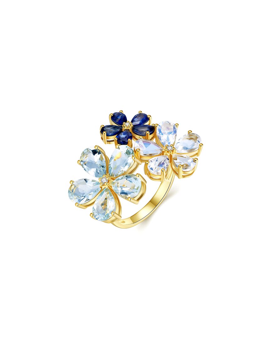 Nina Zhou Jewelry 14k 6.56 Ct. Tw. Gemstone Cocktail Ring In Gold
