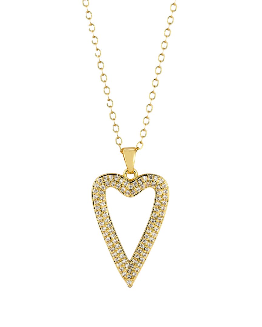 Glaze Jewelry 18k Plated Cz Necklace In Gold