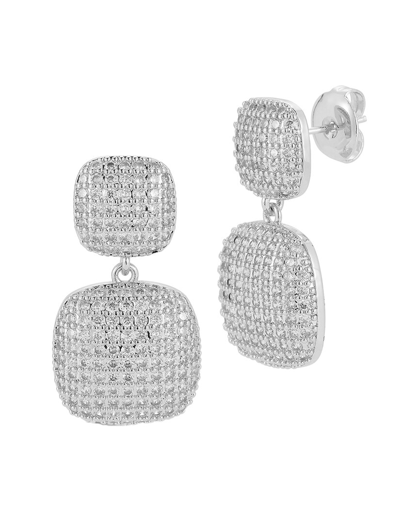 Glaze Jewelry Plated Cz Earrings In Metallic
