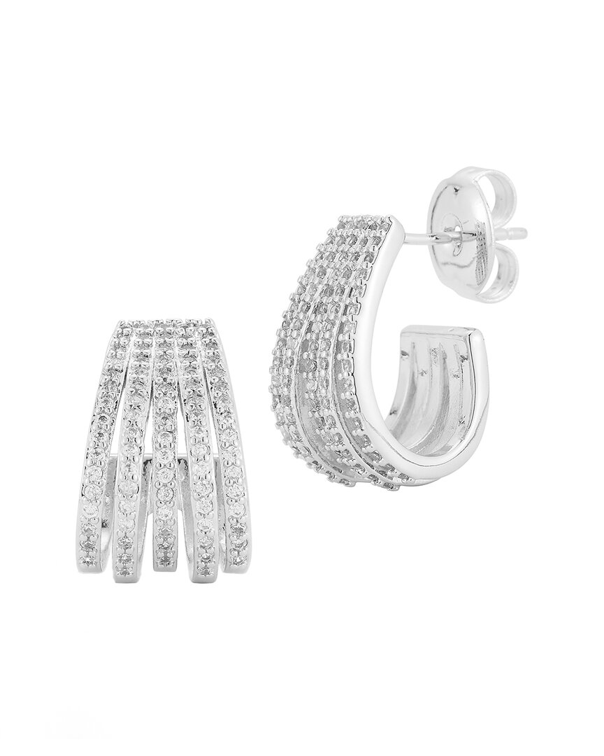 Glaze Jewelry Plated Cz Earrings In Metallic