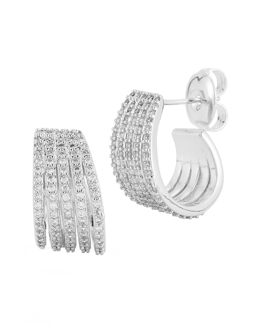 Glaze Jewelry Plated Cz Earrings In Brown