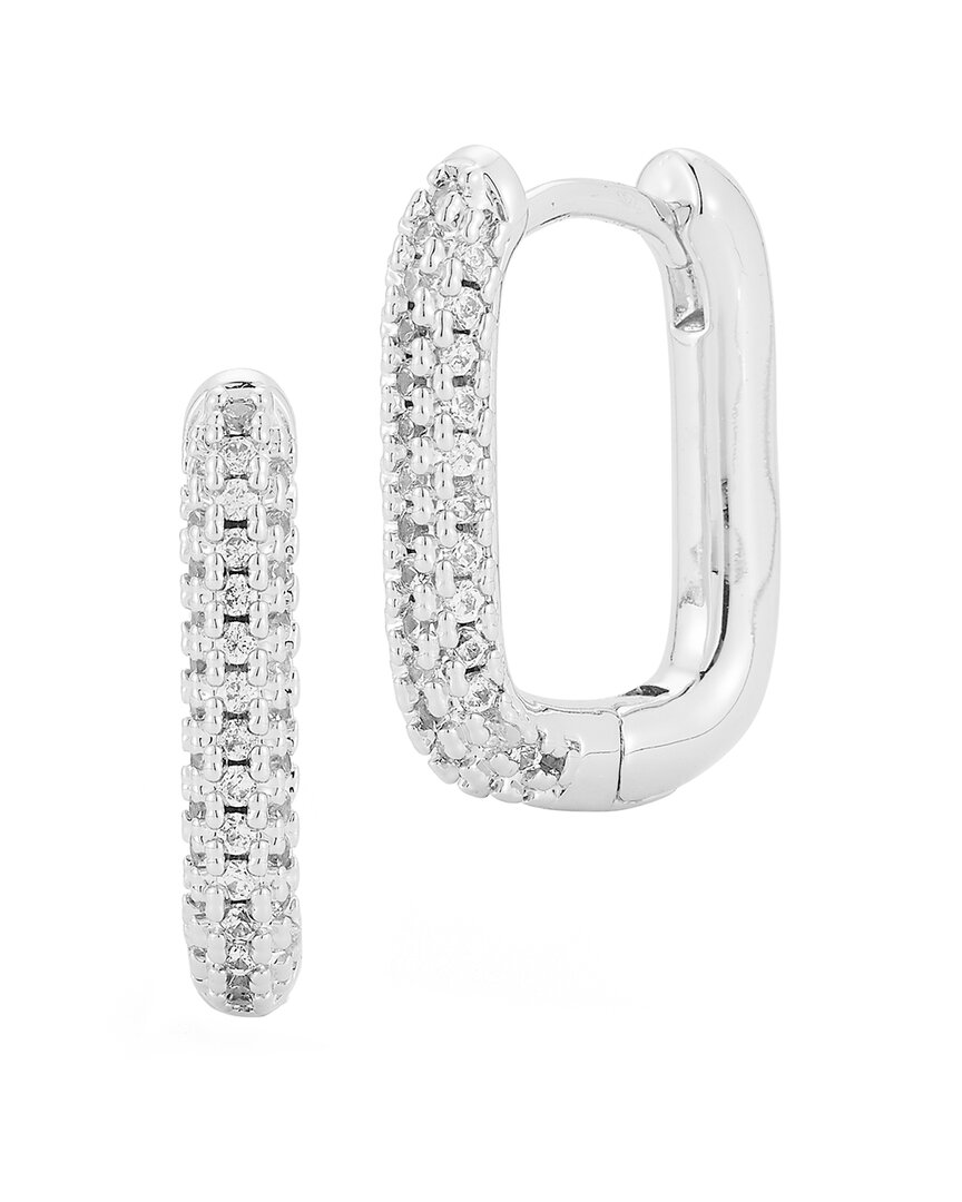 Glaze Jewelry Plated Cz Earrings In Brown