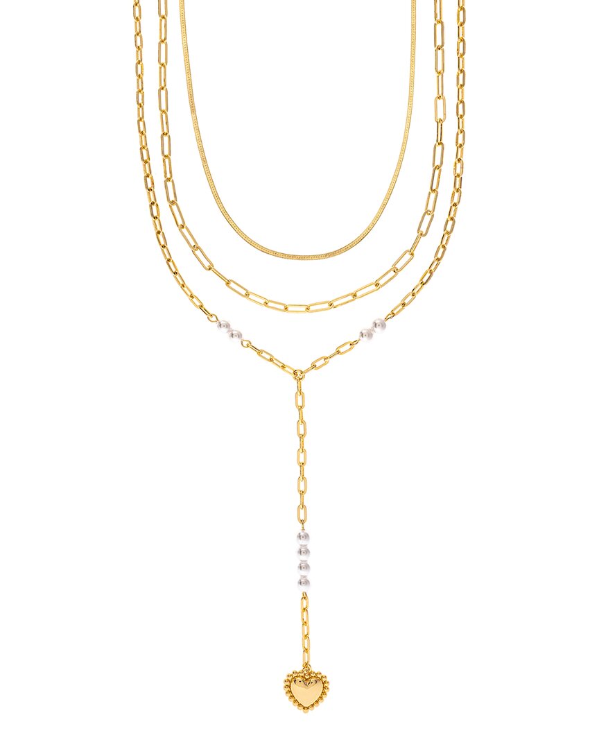 Rivka Friedman 18k Plated 2mm Pearl Necklace In Brown