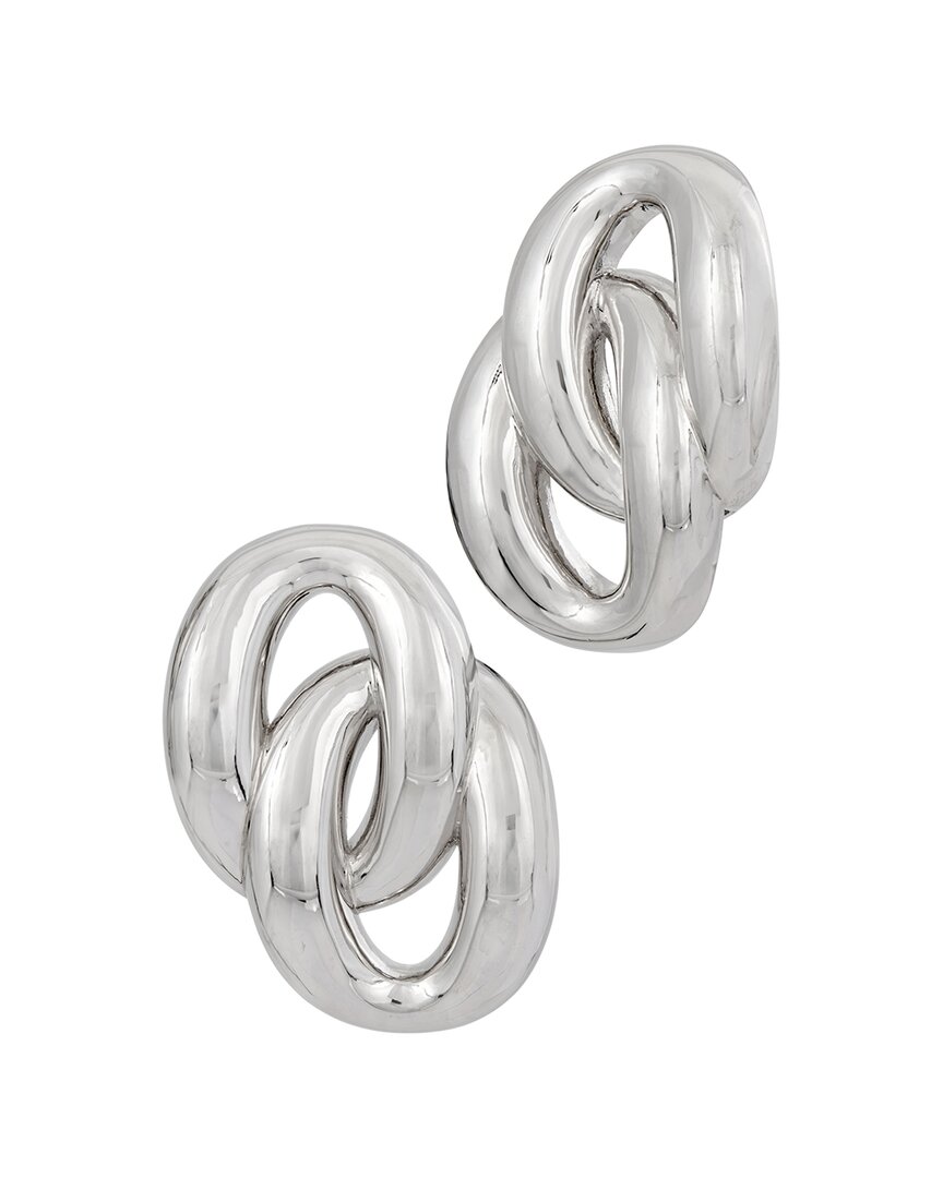 Savvy Cie Silver Plated Drop Earrings In Metallic