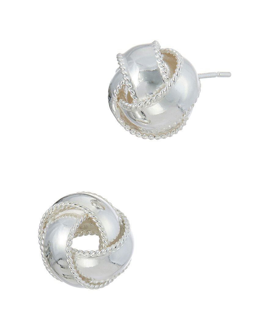 Savvy Cie Silver Stud Earrings In Silver