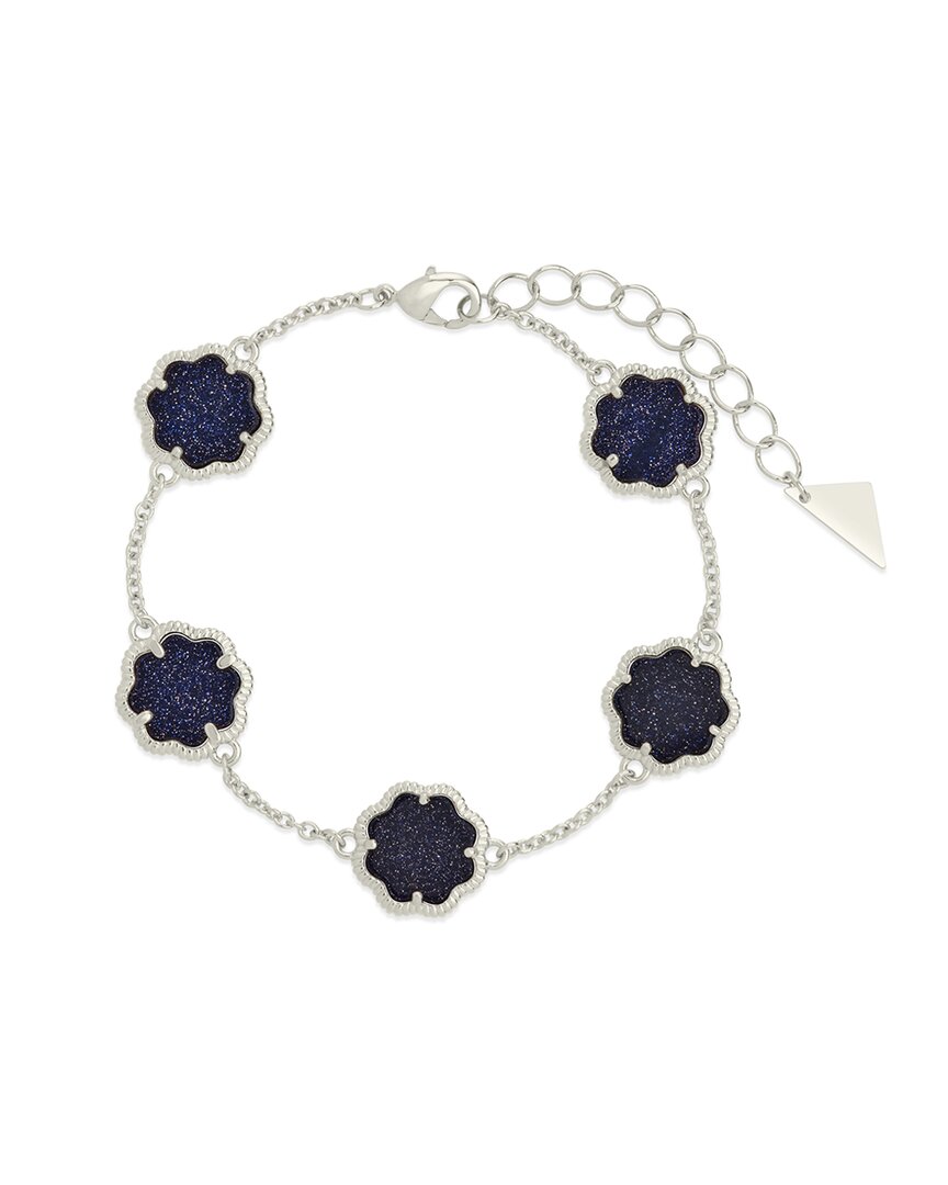 Sterling Forever Rose Petal Station Bracelet