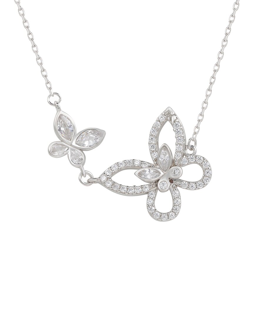 Suzy Levian Cz Jewelry Suzy Levian Silver Cz Butterfly Necklace