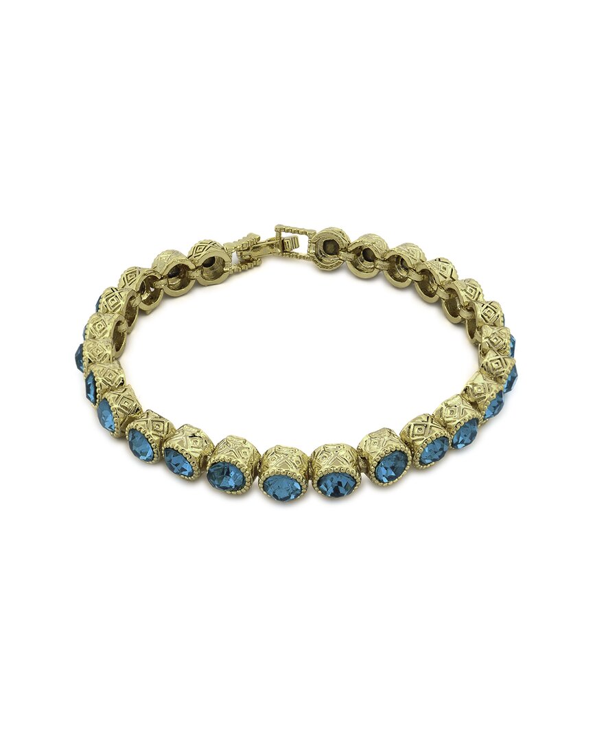 Ebru Jewelry Plated Cz Tennis Bracelet In Gold