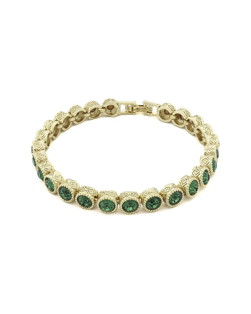 Ebru Jewelry Plated Cz Tennis Bracelet In Gold